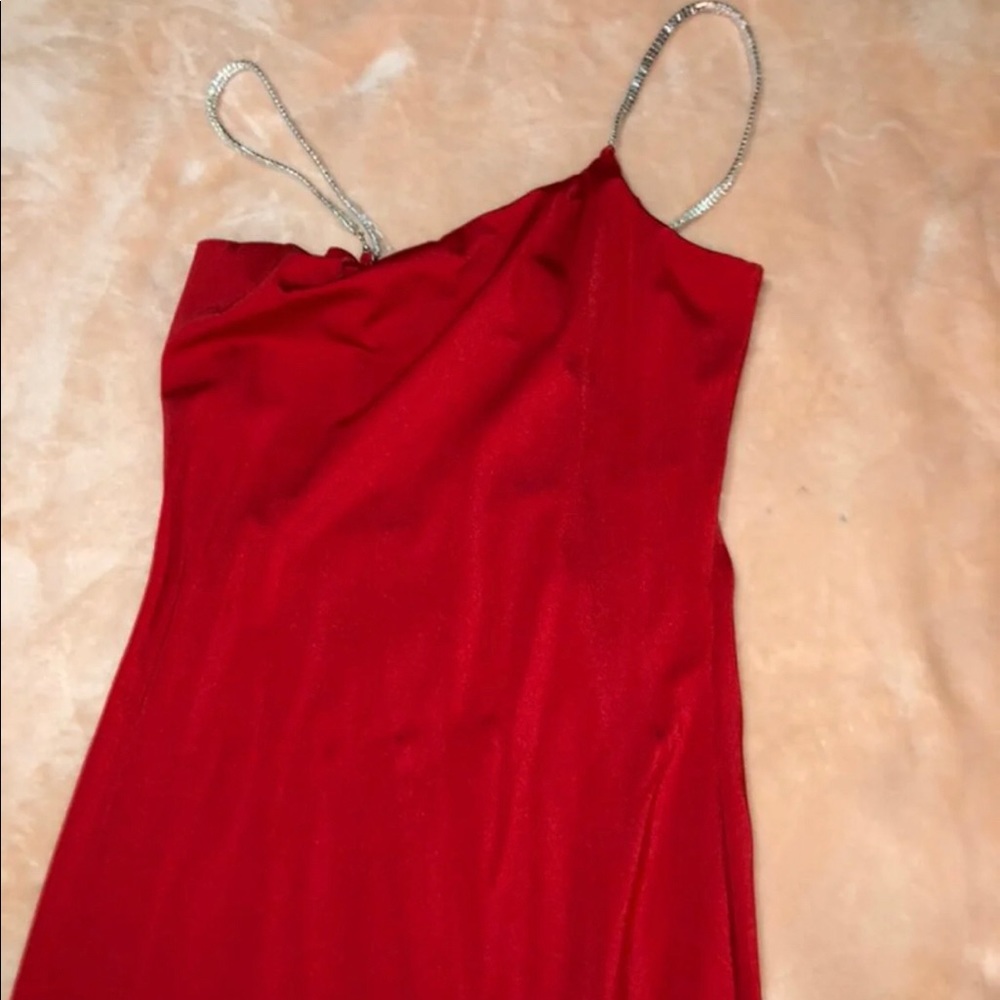 Red cocktail dress